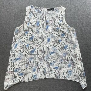 DKNY Jeans‎ Womens Top Size 18W Multicolor V-Neck Back Keyhole Sleeveless